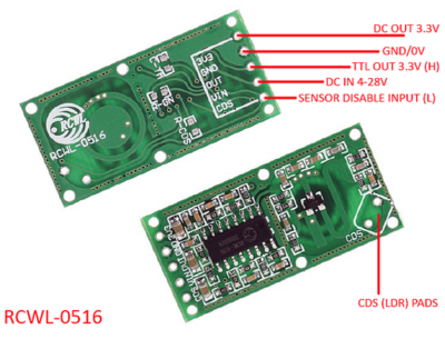 RCWL-0516 Pinout