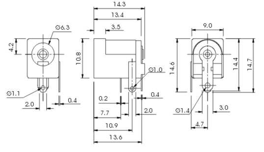 2.5 mm DC Jak Şase