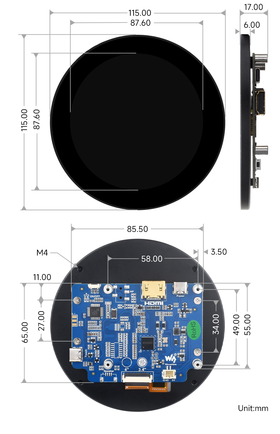 3.4inch-800x800-LCD-details-size