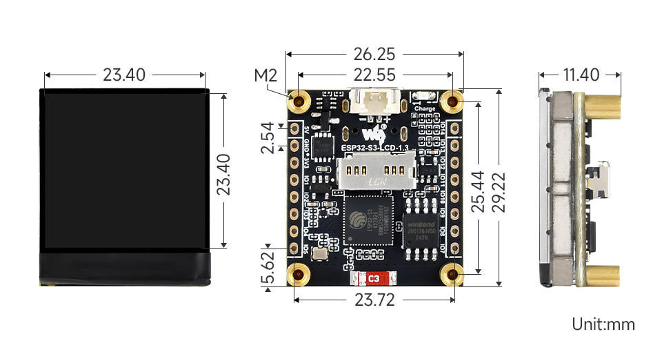ESP32-S3-LCD-1.3-details-size