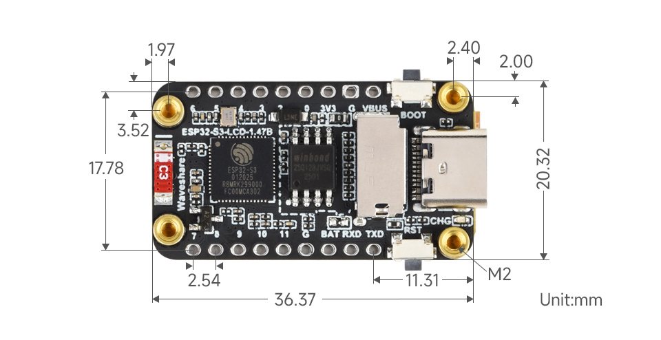 ESP32-S3-LCD-1.47B-details-size