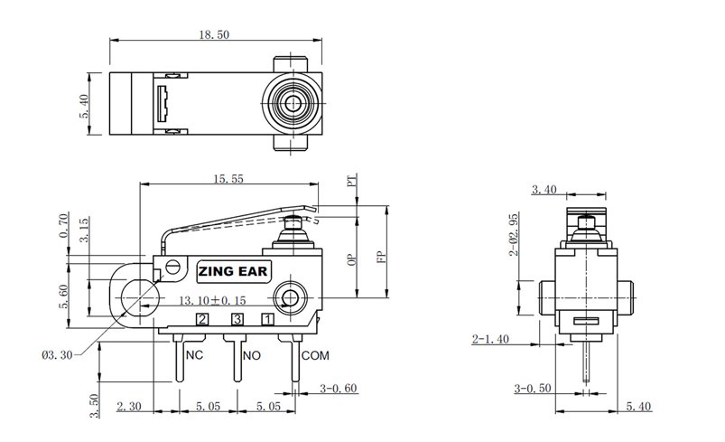 G303 Waterproof Micro Switch 3-Pin