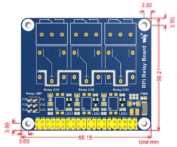 RPi-Relay-Board-size