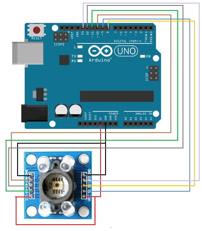 TCS3200 Arduino Connection