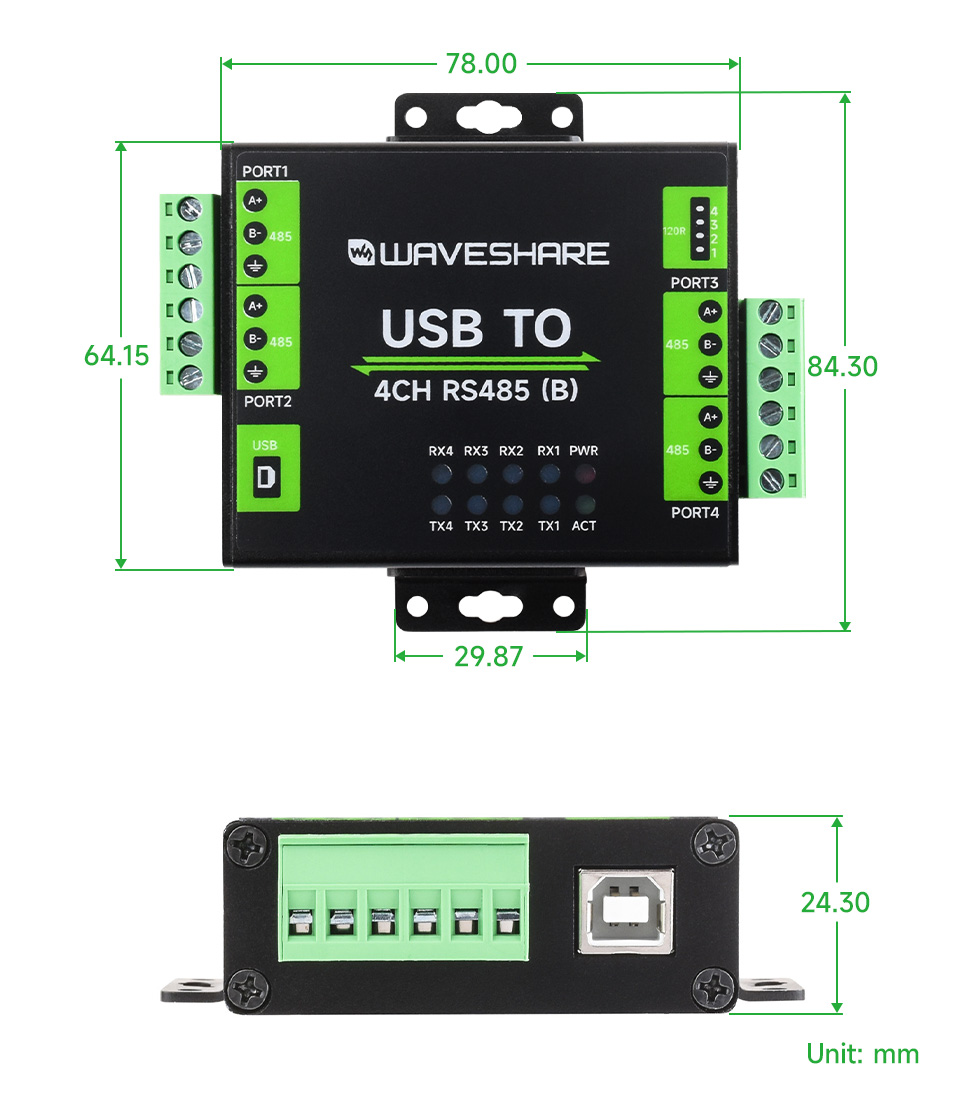 USB-TO-4CH-RS485-B-details-size