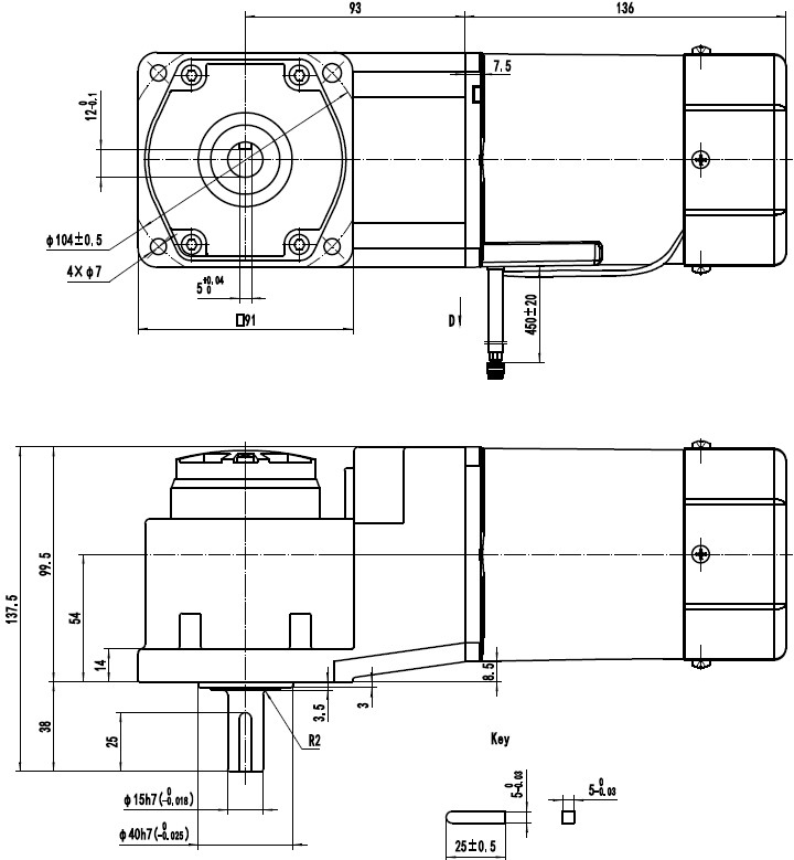 YY90-220-60-37-5RPM-cizim