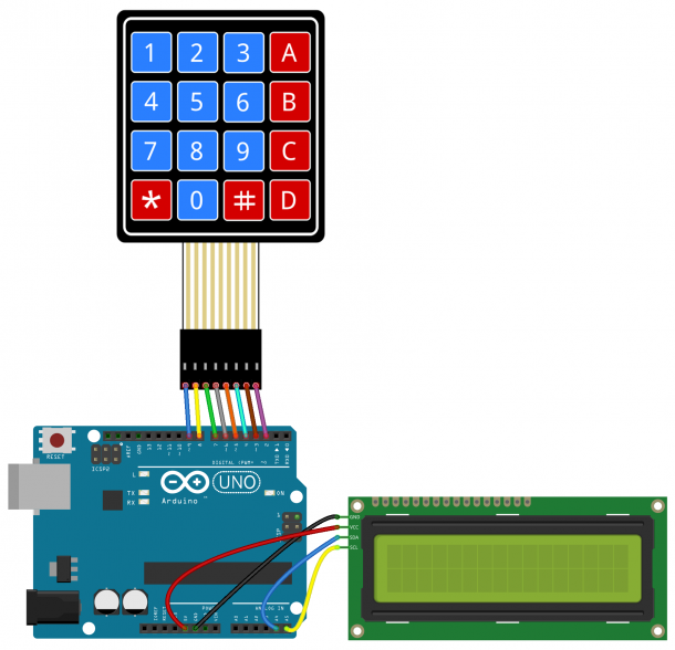 arduino keypad lcd pinout