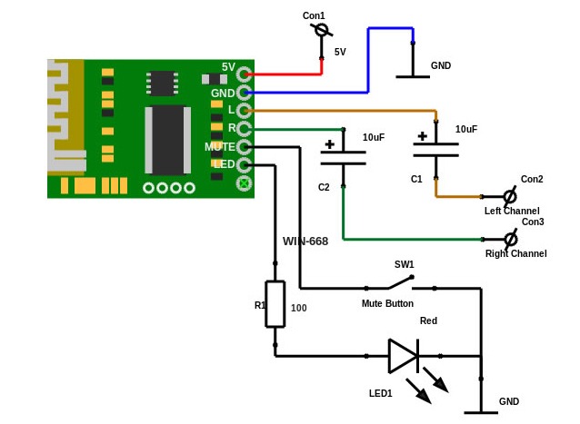 Bluetooth Amfi Devresi DIY win-668