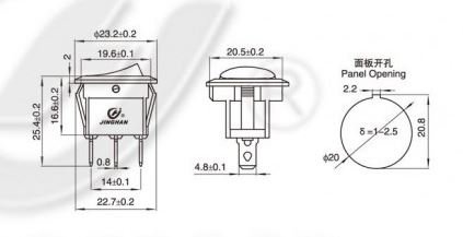 KCD1 Mavi Nokta Işıklı On-Off Anahtar 12V IC132A