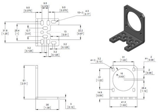 NEMA 23 Step Motor Tutucu