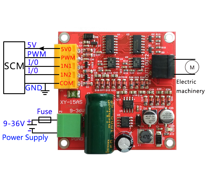 DC 9-36V 12A PWM Motor Driver