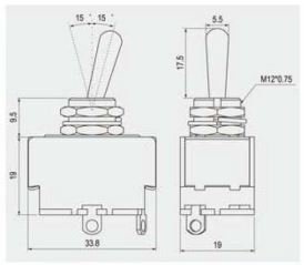 R13 28A ON OFF 2 Pin Toggle Switch Toogle Switch TRU COMPONENTS