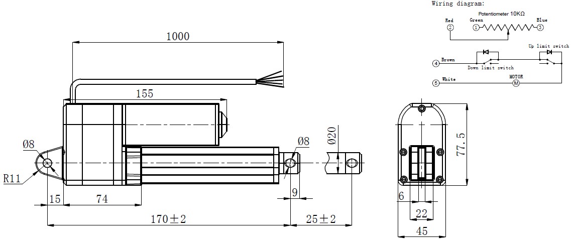 sla019-lineer-motor-25mm-dimensions