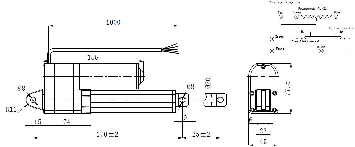 sla019-lineer-motor-25mm-dimensions