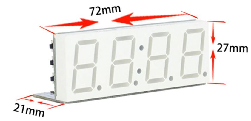 WBT Wifi 4 Digit Led Display Clock / Alarm Module - Blue