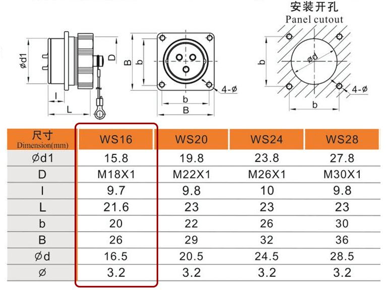 ws16-flange-dimensions