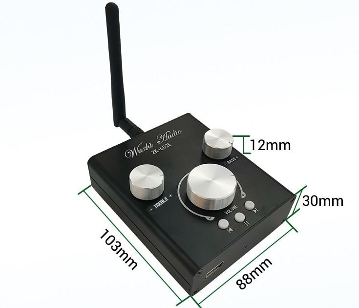 ZK-502E 2x50W Bluetooth 5.0 Amfi Modülü